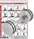 mancuernas cromadas york maletín set 20 kg  POWRX - Mancuernas cromadas con anillo de goma profesional - 1 kg, 2 kg, 3 kg, 4 kg, 5 kg, 6 kg, 7 kg, 8 kg, 9 kg y 10 kg + PDF Workout con 20 ejercicios (9 kg)