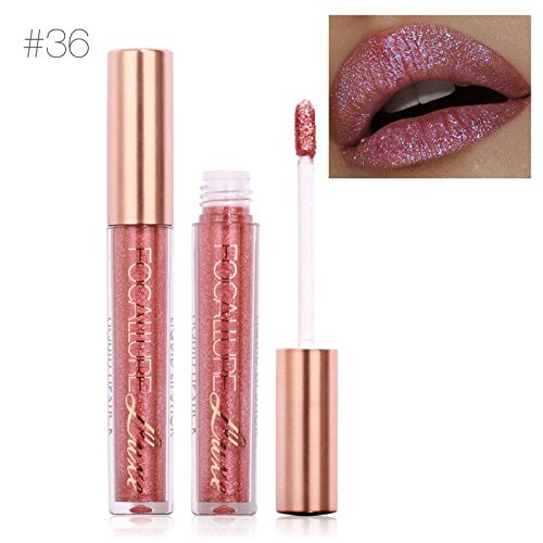 TOPBeauty Sexy Glitzer Lip Makeup Wasserdichte Lip Gloss Meerjungfrau Farbe Nude Glitter Schimmer Focallure Lippenstift Lip #36