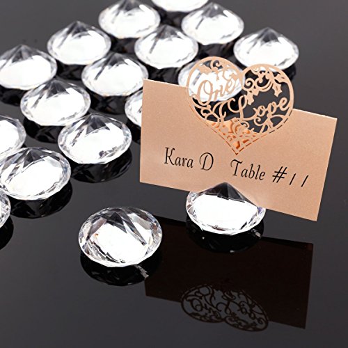 Surepromise 20er Diamant Diamond Kartenhalter Platzkarte Tischkartenhalter Namesschild Hochzeit - 4