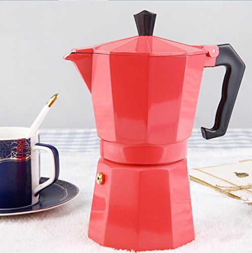 examen WYFC Aluminium de couleur moka pot à la main un pot européen de café pot filtre pot cuisine familiale . pink