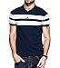Fanideaz Branded Men’s Half Sleeve Navy Blue with White Contrast Striped Polo T Shirt RS.749.00