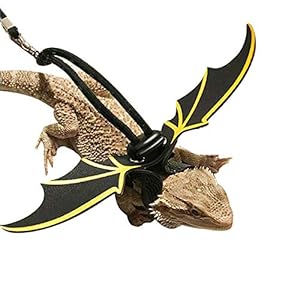 YETE Plomo Barbudo Alas de Dragón Correas de Lagarto Arnés, Cuero Suave y Cuerda Duradera para lagartijas Geckos Iguanas Animales pequeños