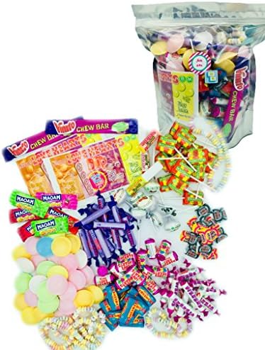 The Mega Retro One | Mega Retro Classic Sweets Extra Large Gift Bag | Candy Hamper Packed Sweet Selection Best Box Bundle Bag | Old Fashioned British Collection | fink gifts | CONTAINS: Refreshers | Fizzers | Black Jacks | Fruit Salads | Love Hearts | Candy Necklace | Vimto Bar | Maoam | Parma Violets | Drumstick | PLUS MANY MORE