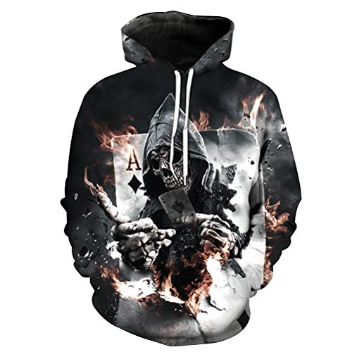 KJHSDNN Sweats à Capuche Homme 3D Vest Homme T-Shirt à Manches Longues Pull avec Hoodie Unisexe Casual Top 3D Animal Personnalisé