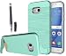 Produktbild Samsung Galaxy A5 (2017) Duos Hülle mit Panzerglas,ISENPENK Premium TPU+PC Ultra Slim Tough Rugged Hardcase with Built-in Kickstand Selbst Ständer und Card Schlitz 2 in 1 Stand Case,Wasserdicht Shockproof Anti Slip Stoßfest Back Cover Protection Tasche Schutzhülle für Samsung Galaxy A5 (2017) Duos 5.2Zoll-[grün]+Schwarz Smart Touch Pen Stift