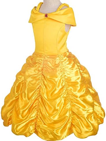 Princess Costume Belle Dress and Accessories Gloves, Tiara, Wand and Necklace