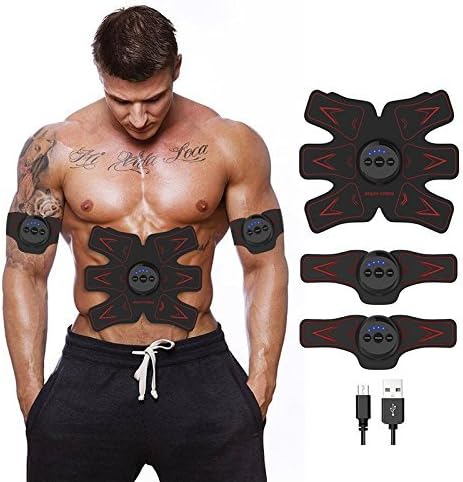 【New Version 2018】 Shuainiu ABS STIMULATOR Rechargeable Abdominal Muscle Toner Trainer - Portable Toning Belt Ultimate AB Stimulator for Men & Women
