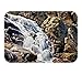 Produktbild RAINNY Doormat National ParkHome Decor Stream Bedrock in Sunny Day Wild LandHike Mother Earth Motion Fabric Bathroom Decor Set with Hook Grey White 23.6 W X 15.7 W Inches
