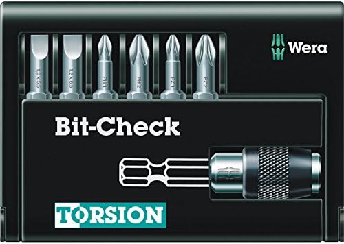 Advanced Wera Professional Range Torsion Bit Check 7 Piece Slotted / Phillips &amp; Pozi Bit Set [Multi Set] --