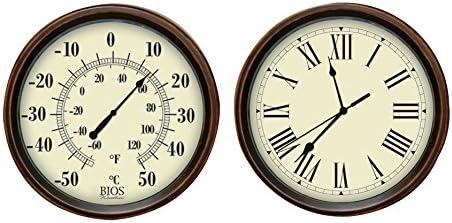 BIOS Decorative Thermometer and Clock Set