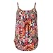 Produktbild TWISFER Damen Casual Drucken Ärmelloses Cami Tank Tops Sommer Shirts Blusen(rot,S)