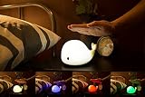 Nettes Delphin-Entwurfs-Silikon-buntes Nachtlicht USB-nachladbares empfindliches Hahn-Steuer-Schlafzimmer-Licht mit Softlight, Stronglight und 5 buntes Licht für Baby-Raum, Schlafzimmer, Kinderzimmer, im Freien camping,picknick indoor/outdoor - 6