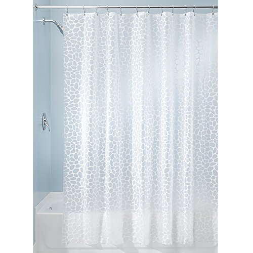InterDesign 26598EU Pebblz Duschvorhang, 180 x 200 cm, weiß