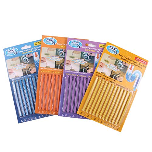 Preisvergleich Produktbild Amter Reinigungsstäbchen 4er Pack, Pfeifenreinigungsstäbchen Dekontaminationsstäbchen Abwasserkanal / Badewanne / Spüle / Küchenmüllentsorgung Toilette Reinigungsstäbchen 4er Pack (zufällige Farbe),4PCS