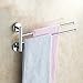 Produktbild Edelstahl Wandmontage Swing Out Handtuchhalter 2-bar Arm faltbar drehbar Kleiderbügel Handtuch Rack Kleiderbügel Inhaber Organizer