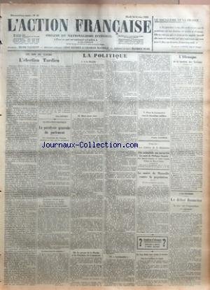 Download ACTION FRANCAISE (L') [No 47] du 16/02/1926 - LA SOCIALISME ET LA FRANCE PAR LE PASTEUR LAFONT - UN SON DE CLOCHE - L'ELECTION TARDIEU PAR LEON DAUDET - LA SITUATION POLITIQUE - LA PARALYSIE GENERALE DU PARLEMENT PAR M. P. DE P. - LA POLITIQUE - A LA BOURBE - RIEN POUR RIEN - LE PROJET DE LA DROITE ET LA CHAMBRE DE COMMERCE - SPIRITUALITE - POUR LA LOCOMOTIVE VERS LE DEUXIEME MILLION PAR CHARLES MAURRAS - LE MAIRE DE MARSEILLE CONTRE LA POPULATION PAR F. D. - LE FEU DANS UNE USINE A SOUFFRE - L