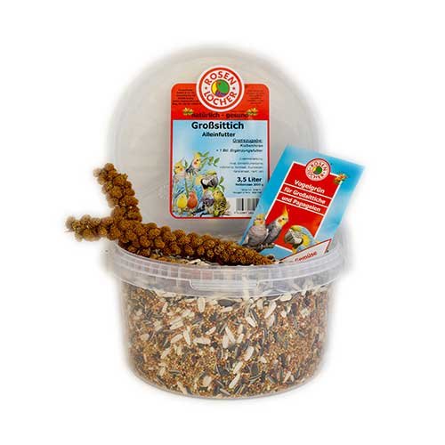Preisvergleich Produktbild Großsittichfutter 2kg / 3,5L mit Kolbenhirse u. Leckerbissen