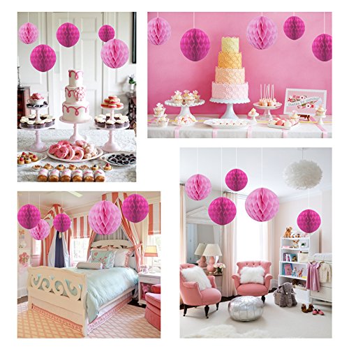 Feelshion Pompoms hängendes Gewebe Papier, Pom Pom Papierblumen, Partei Dekoration Kugeln für Geburtstags-Jungen-Babyparty/Hochzeit/Baby Shower - 5