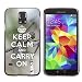 Produktbild Hülle Case Schutzhülle Cover Premium Case // Q01013406 keep calm and carry on 621 // Samsung Galaxy S5 S V SV i9600 (Not Fits S5 ACTIVE)