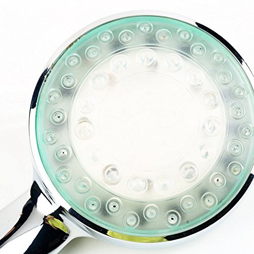 SANVA 7 Farbe LED Duschkopf Duschbrause Brausekopf mit Licht Farbwechsel Automatic - 5