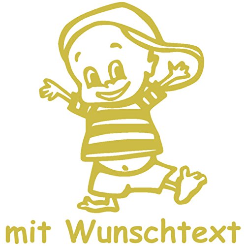 Babyaufkleber mit Wunschtext - Motiv 138 (16 cm) - 20 Farben und 11 Schriftarten wählbar