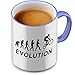Produktbild Funtasstic Tasse Evolution MTB - Kaffeepott Kaffeebecher 375 ml, Farbe:cambridgeblue