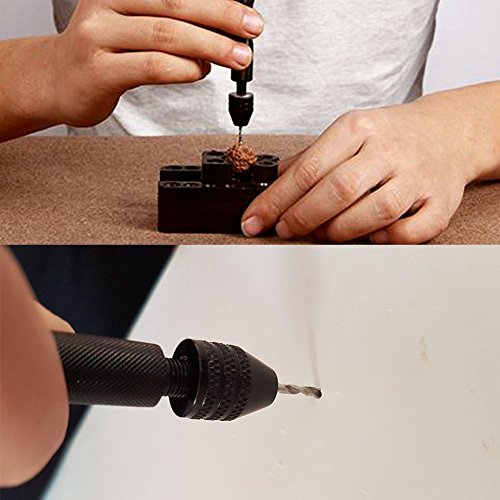 JTENG Mini Bohrmaschine Handbohrmaschine Handbohrer Drillbohrer + 10 Spiralbohrer Bohrer 0.5-2.mm - 6