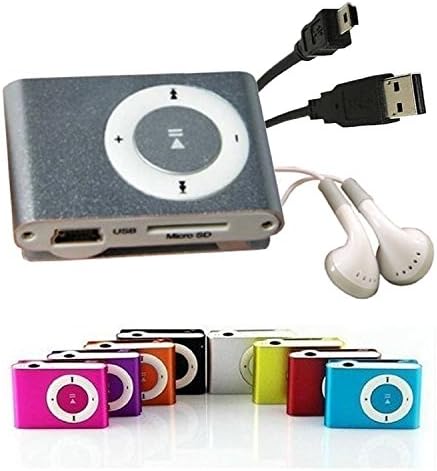 Angelo Caro Mini Fashoin Clip Metal USB MP3 Music Media Player Support 1 - 8GB Micro SD TF-Sliver
