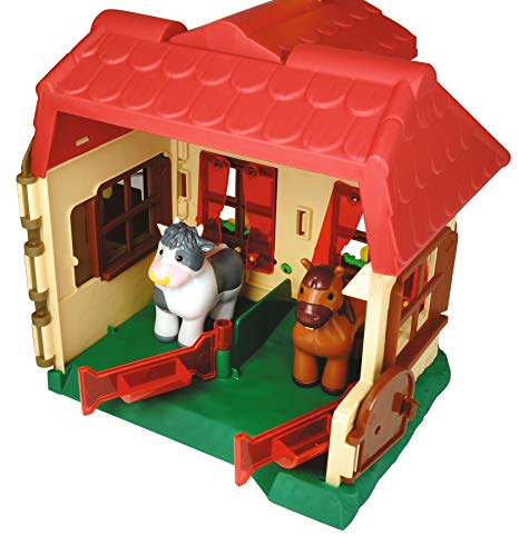 Dickie Toys 203818000 Happy Farm House, Bauernhof, Set für Kinder ab 1 Jahr, Traktor, mit Tieren, Licht & Sound, Mehrfarbig - 7