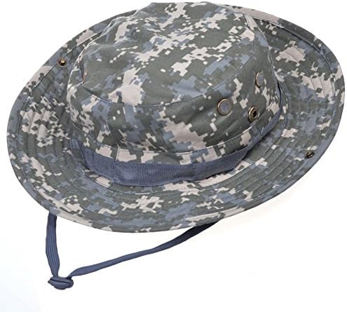 Wide Brim Outdoor Sun-shading Travel Fishing Cap Jungle Bush Camouflage Boonie Military Sun Hat Unisex Man Women Breathable Bucket Hat Camping Hunting Hiking Cap