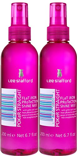 Lee Stafford Poker Straight Flat Iron Protection Shine Mist 200ml (Pack Qty 2)