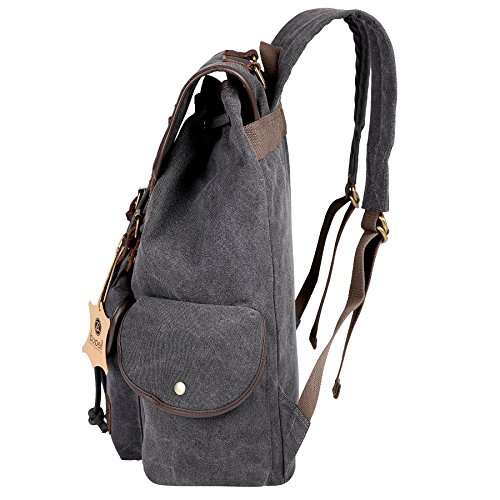 bupell Urban Daypacker XL - Vintage Canvas Rucksack Backpack f  r Schule  Uni  Arbeit  Freizeit
