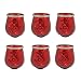 Produktbild 6er Set Windlicht Misch aller 6 FarbenTeelichtglas Außen Ø 8,2 x 11,5 cm Windlichthalter Kerzenglas Windlichtset Glasvase Windlichtglas Laterne Glas Kerze (Rot) Antik
