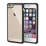iPhone 6s Case, roocase [Plexis] iPhone 6s Slim Fit Ultra Clear Back PC / TPU Skin Case Cover for Apple iPhone 6 / 6s (2015), Black