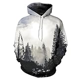 Sanrense con capucha de la galaxia de Los hombres HD coloridos 3D imprimieron el suéter Unisex de la manga larga Sudaderas con capucha divertidas de Navidad para los adolescentes Puentes