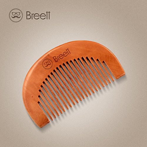 Breett Bartbürste & Bartkamm, Set für Bart-Styling, Bartkamm-Set für Herrenbart und Schnurrbart mit Aufbewahrungstasche - 6