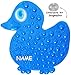 Produktbild XL - Duschmatte / Badewanneneinlage -  Ente - blau  - incl. Name - Anti Rutsch - mit Noppen & Saugnäpfe - aus Silikon - Einlage z.B. für Dusche / Badewanne ..