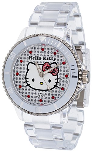 Hello Kitty Mädchen-Armbanduhr Nichinan Transparant Analog Quarz Plastik HK1464-040
