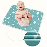 Happy Cherry Baby Unterlage Wickelunterlage Baumwolle Wasserdichte Matte Urin Pad Abdeckung Waschbar Wickelauflage 60 x 75 cm – Sterne - 7