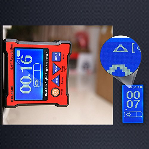 KKmoon DXL360S Dual Axis Digital Winkel Winkelmesser mit 5 Seite magnetischer Basis Hochpräzisions-Dual-Achsen Digitalanzeige Niveaustandanzeiger 100-240V 50 – 60Hz - 5