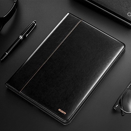 Neues iPad 9.7 2017 Hülle, ESR® Intelligent Bildserie Cover Unternehmen Stil Case PU Ledertasche mit Auto aufwachen / Schlaf Funktion Schutzhülle für Neue iPad 9.7 Zoll 2017 (Schwarz) - 9
