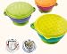 Stay Put 3 Sizes Suction Bowl and Hot Safety Fork and Spoon Set, Snap Tight Lids, FDA Approved and BPA-Free, Microwaveable