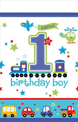 33-teiliges Party-Set 1. Geburtstag Junge birthday boy – Teller Becher Servietten Tischdecke für 8 Kinder / Personen - 5