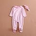 WangsAura®Cotton Newborn Girls Flower Clothes Baby Outfit Infant Romper Clothes With Head Band (Tag3M/1-2months, pink)