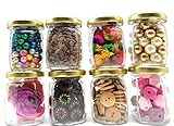 Satyam Kraft (Pack of 8) Octagon Glass Jar and Container(120 ml) with Rust Proof Air Tight Lid/Diwali Gift/Diwali Gifts for Family and Friends/Diwali Gift Items (Octagon jar 120 ML, 8)