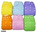 Washable Nappies Pocket 6 Pieces + 6 Cotton Inserts – Microfleece