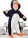 M&Co Baby Newborn Long Sleeve Soft Sherpa Thick Fleece Hooded Winter Peguin Pramsuit Coat Navy 6/9 Mnths