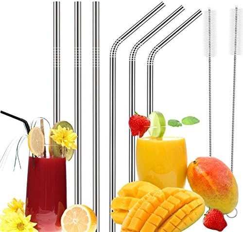 Ankooki Extra Long Stainless Steel Drinking Straws