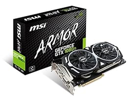 MSI GeForce GTX 1080TI Armor OC 11GB Nvidia GDDR5X 2x HDMI, 2x DP, 1x DL-DVI-D, 2 Slot Afterburner OC, VR Ready, 4K-optimiert, Grafikkarte