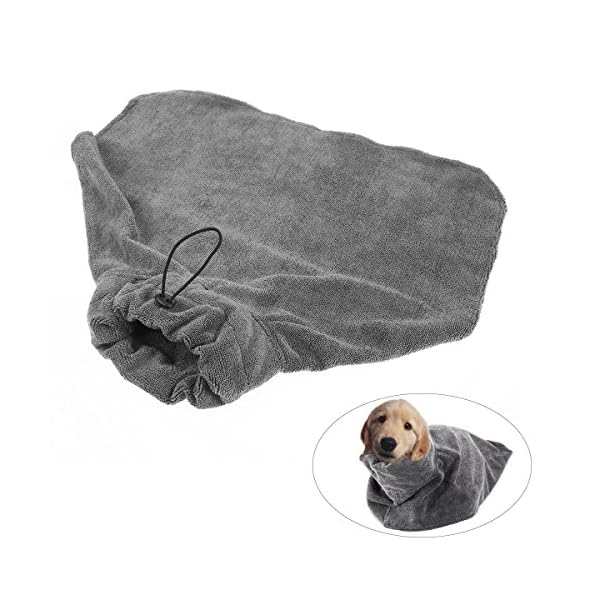 UEETEK Pets Bath Robe Super Absorbant Dog Bathrobe Quick Drying Pet
